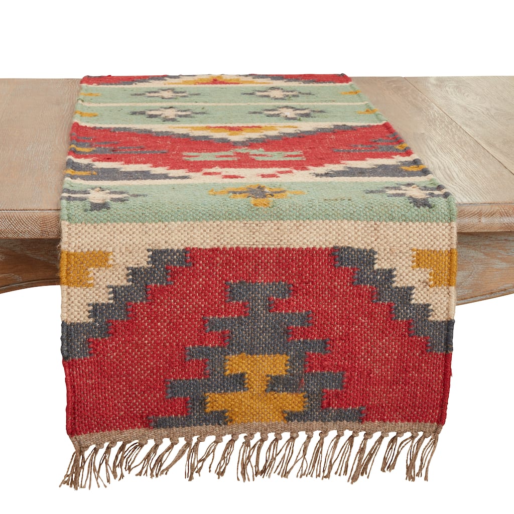 Tribal Tapestry Kilim Table Runner - 16"x72"