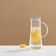 preview thumbnail 2 of 6, JoyJolt Breeze Glass Drink Water Pitcher with Stainless Steel Lid - 50 oz