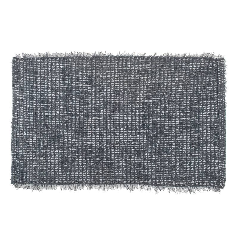 Cotton Loom Bath Mat Gray 20X32