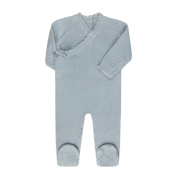 slide 2 of 7, Ely's & Co. Moss Knit Footie Collection Blue - 18 Months