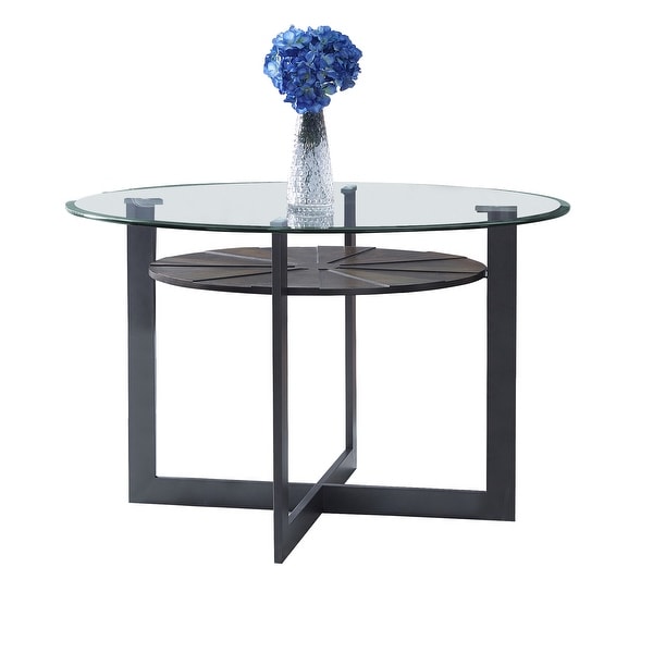 48 inch round hot sale glass table