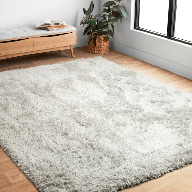 Alexander Home Kasen Mid-Century Modern 2 Tone Plush Shag Rug