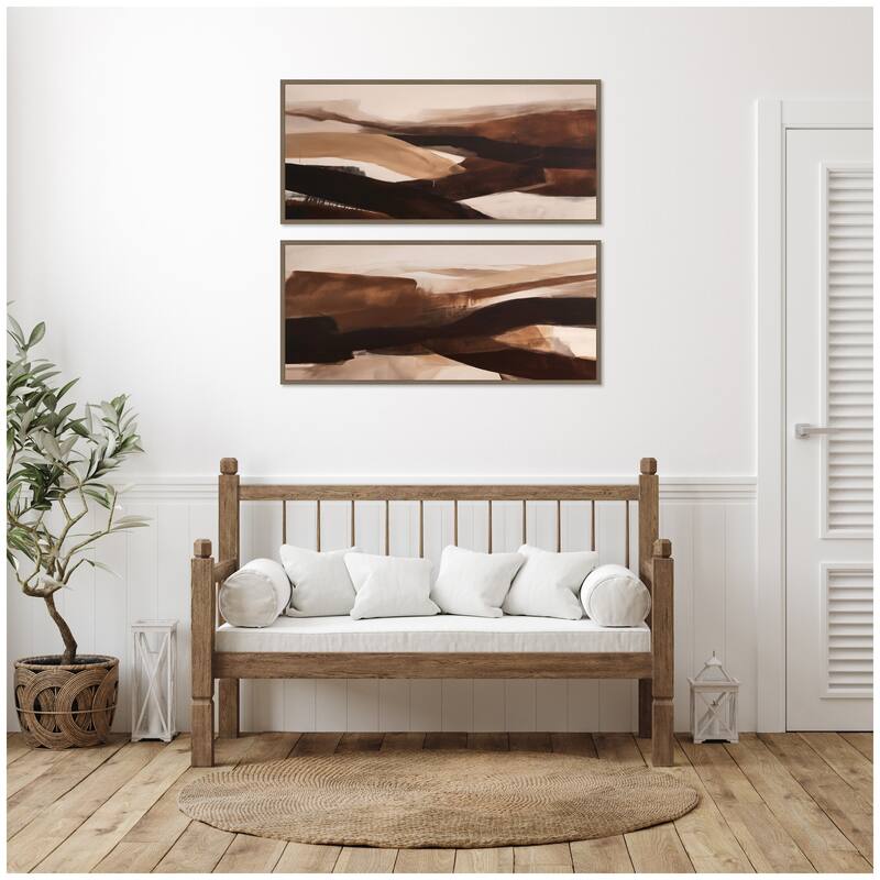 Kate and Laurel Pathways 2 Piece Framed Canvas Wall Art Set by Amy Lighthall