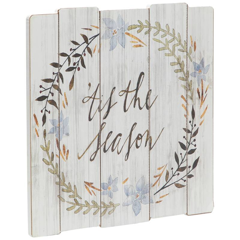 Tis the Season Christmas Wall Decoration - 12"