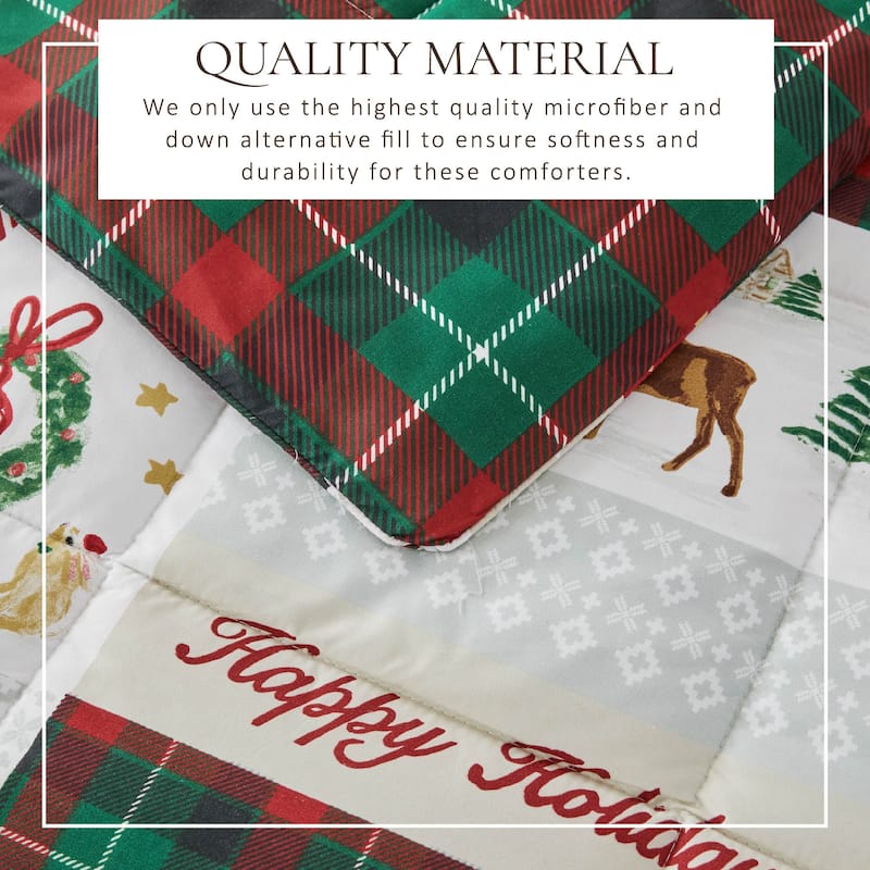 Linery & Co. Holiday Down Alternative Comforter and Sham Set