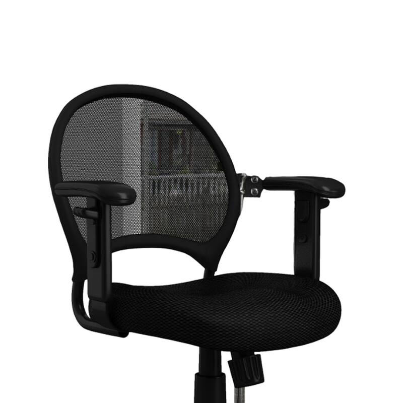 Lene Office Chair, Adjustable Arms and Seat, Breathable Black Mesh