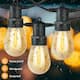 48FT LED Outdoor String Lights with 15 Waterproof S14 Bulbs, Patio Lights for Christmas, Yard decoration