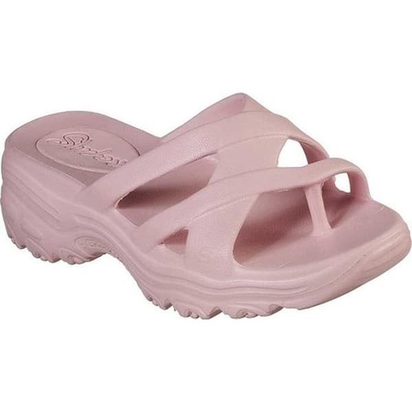 Shop Skechers Women S Aqua D Lites Toe Loop Sandal Pink