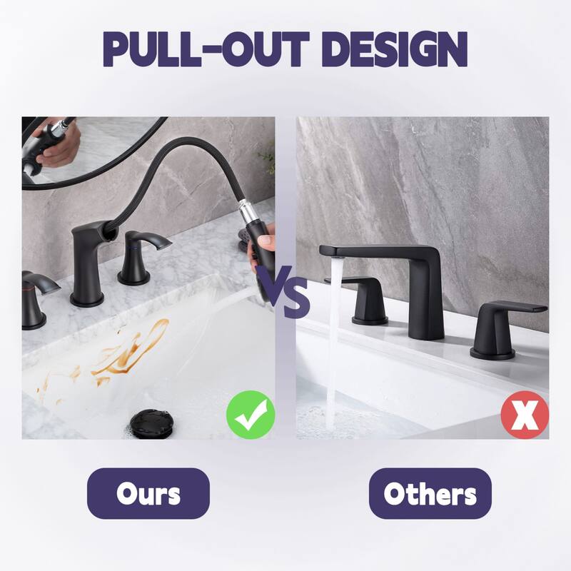 Adjustable Temperature Pull Out Sprayer Bathroom Faucet