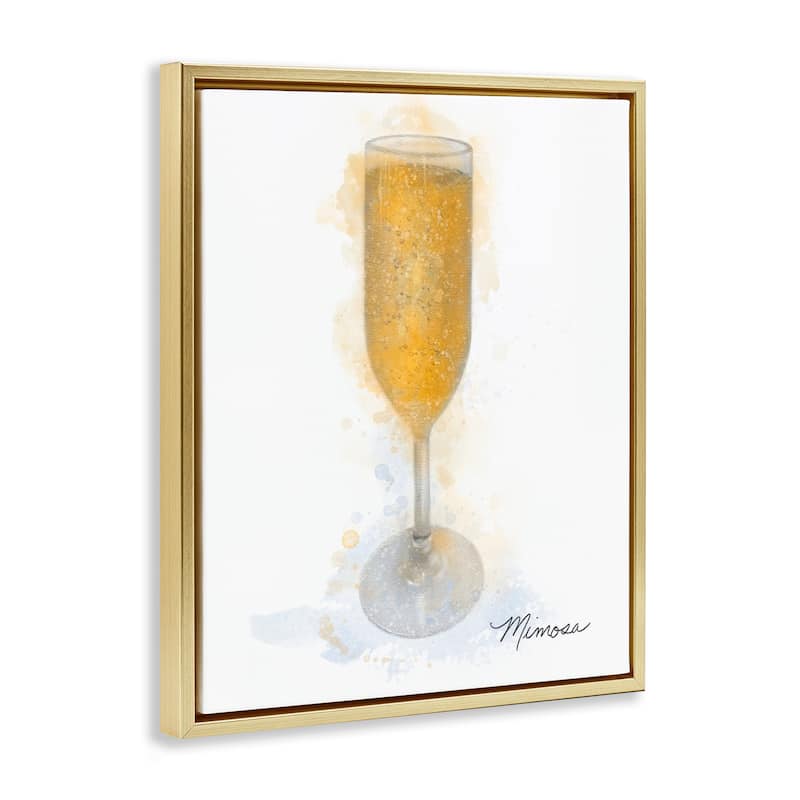 Stupell Gleaming Mimosa Glass Framed Floater Canvas Wall Art Design By Matthew Piotrowicz