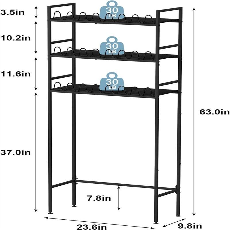 Over The Toilet Storage - 9.8"D x 23.6"W x 63"H