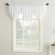 preview thumbnail 18 of 73, No. 918 Erica Crushed Voile Ascot Beaded Sheer Rod Pocket 1-Piece Curtain Valance 51x24 - White