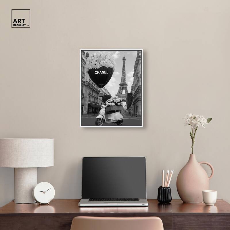 Scooter and Glam Balloon II Canvas by Art Remedy