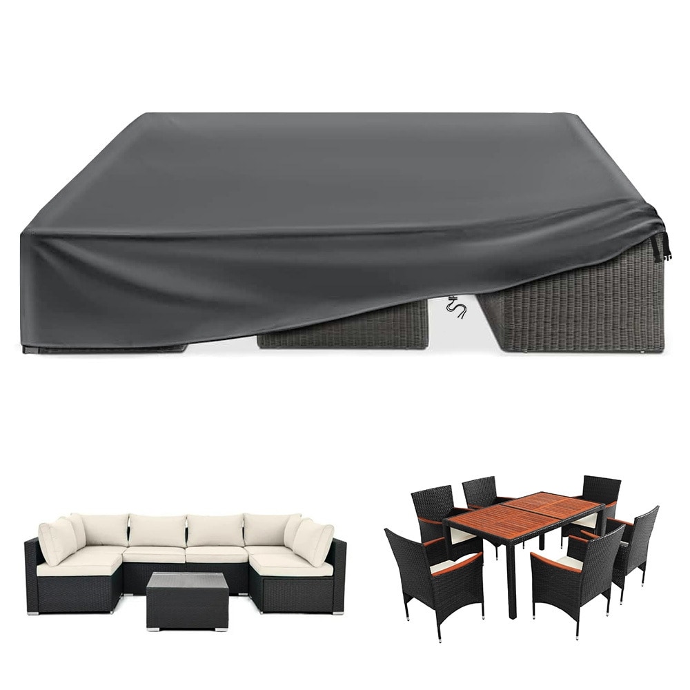 Gray 500D PU Coated Furniture Cover Couch Table Cover