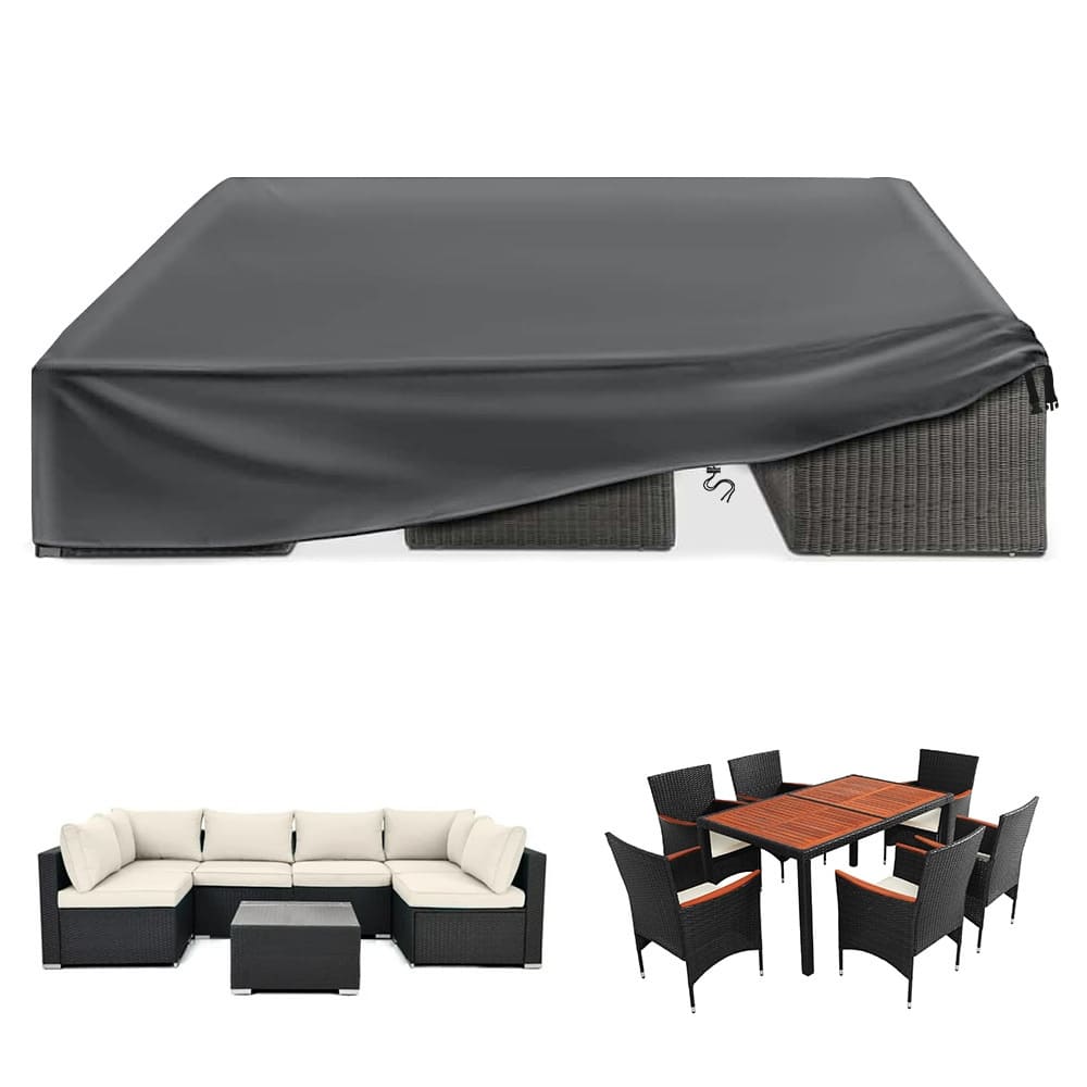 Gray 500D PU Coated Furniture Cover Couch Table Cover