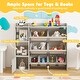 preview thumbnail 17 of 20, Costway Kids Toy Storage and Bookshelf, Wooden Bookcase with 4 Small - See Details