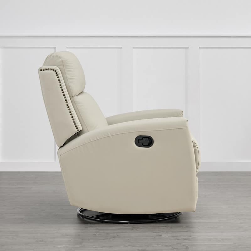 Jerome Swivel Glider Recliner Nursery Chair Manual Push Back Recliner