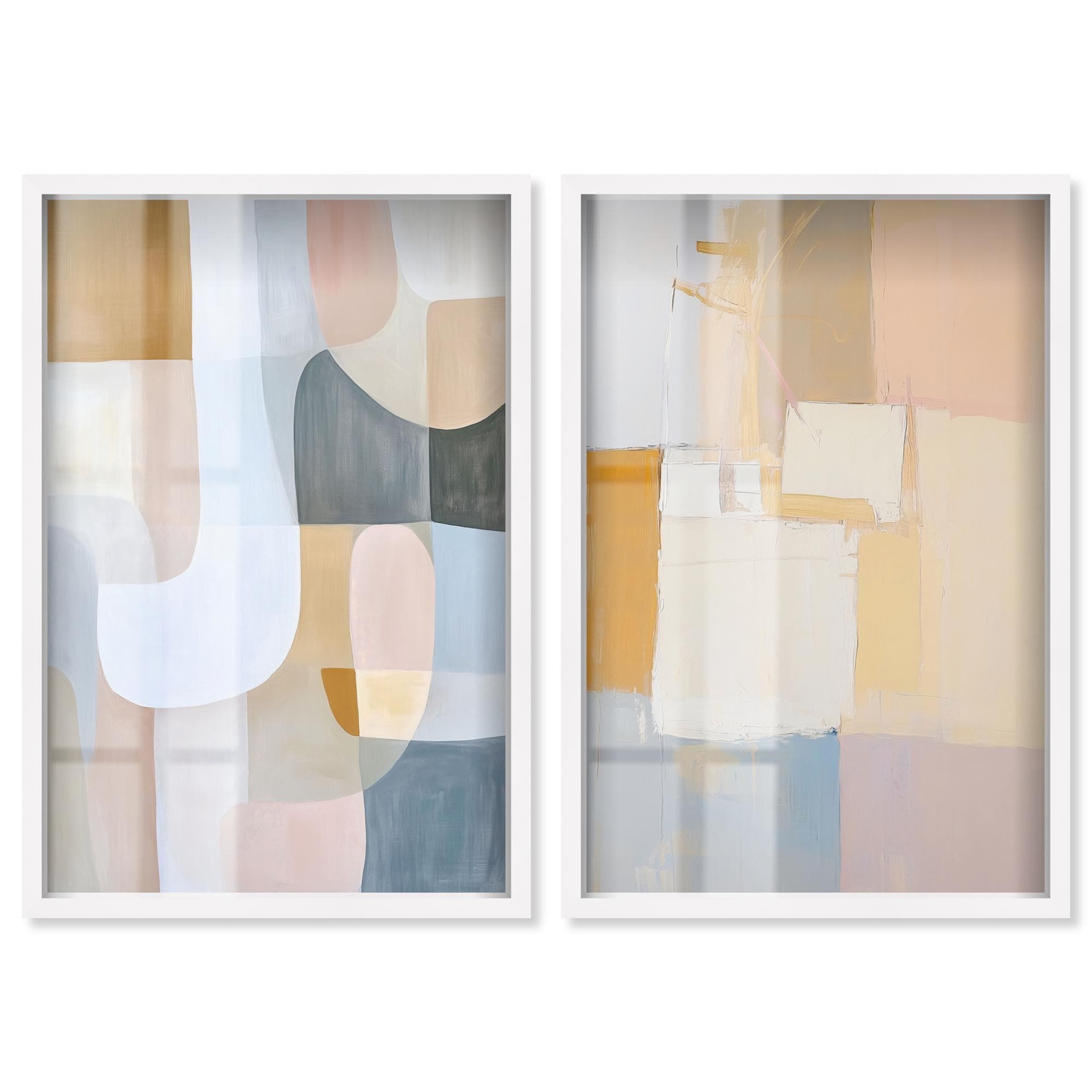 Palimpsest Pair Bathroom Wall Decor Shadowbox Print by Art Remedy