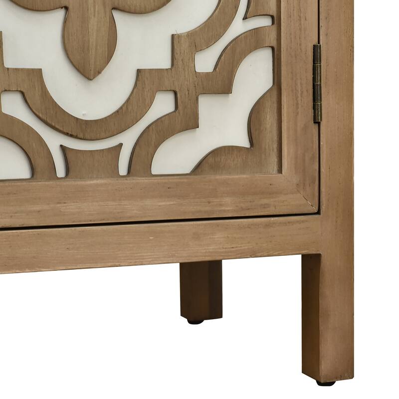 Hand-Carved 2-Doors Cabinet