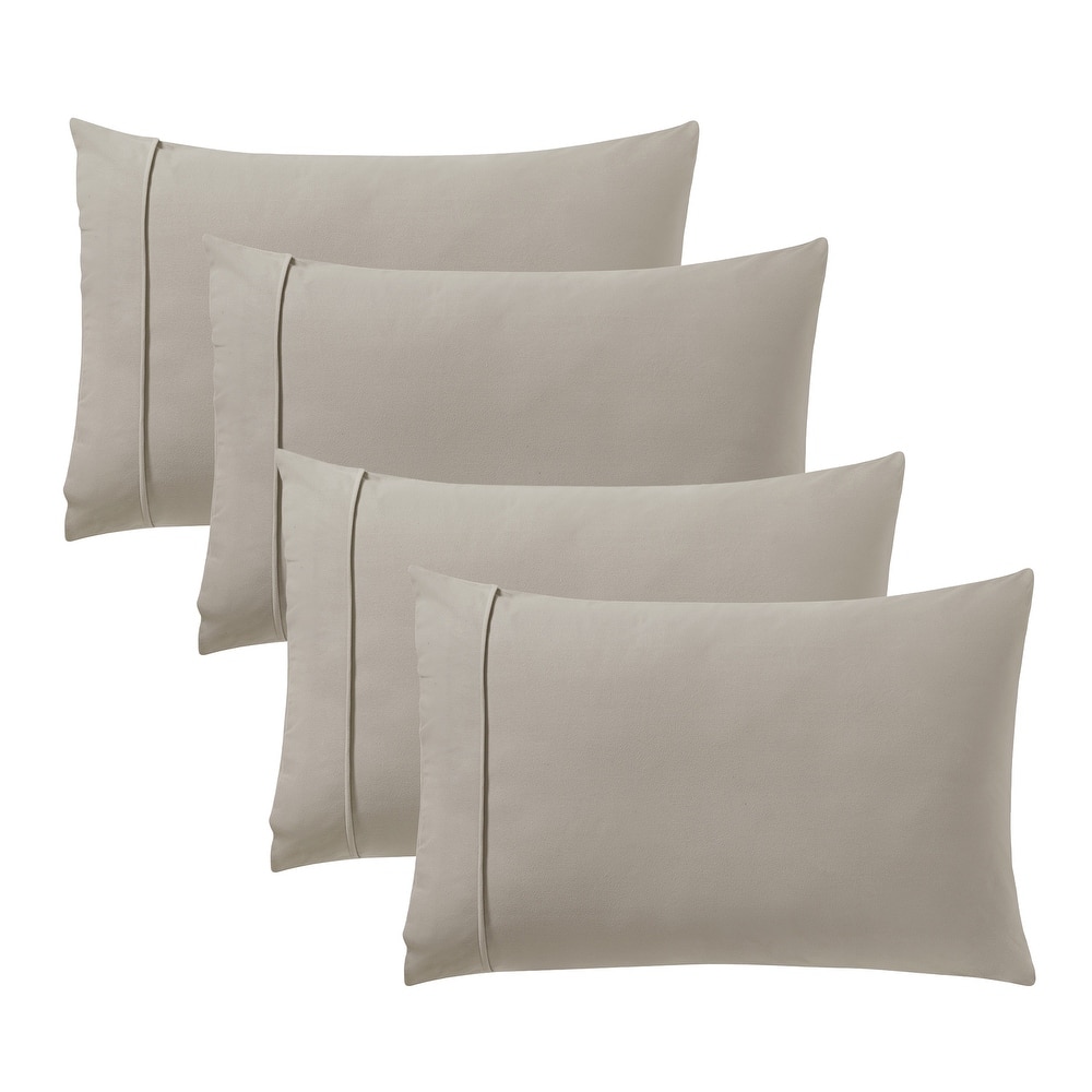 Sweet Home Collection Ultra Soft Solid Flannel Pillowcases (4-Pack)