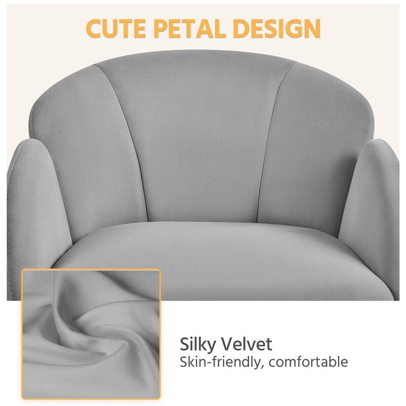 Yaheetech Modern Swivel Rolling Desk Chair Makeup Vanity Chair for Home Office