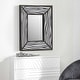 preview thumbnail 33 of 35, Rectangle Rivet Decorative Wall Hanging Mirror White Zebra