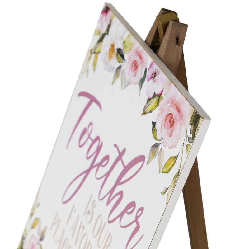 Together Is Our Favorite Place To Be Wooden Tabletop Sign - 11"