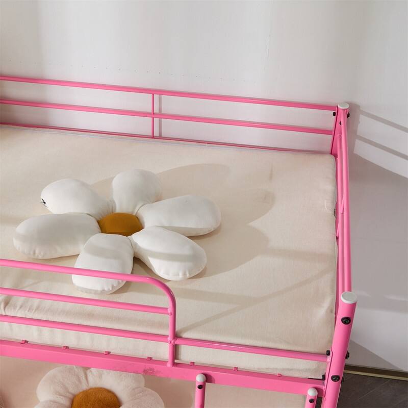 Twin-friendly Metal Bunk round Beds in Multiple colors