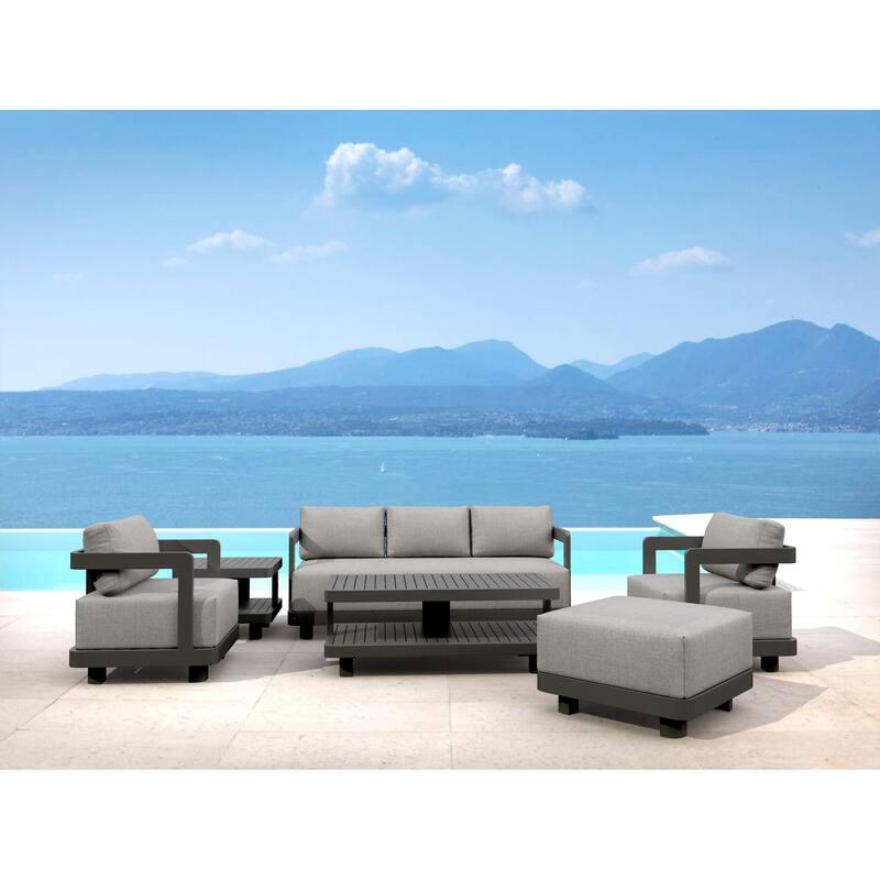 SET-901-AL 6-pc Granada Aluminum Deep Seating - Cast Slate