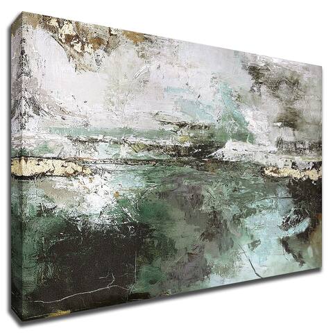 Hillside by Design Fabrikken With Hand Painted Brushstrokes, Print on Canvas