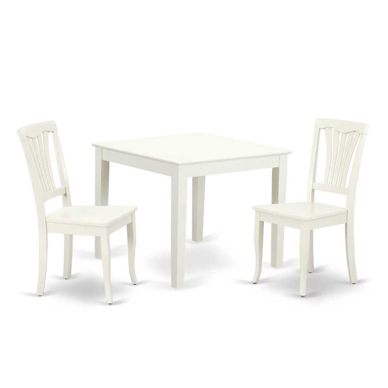 Square Dining Set 36 Inch Table with 2 Chairs - Classic Comfort Patio Furniture
