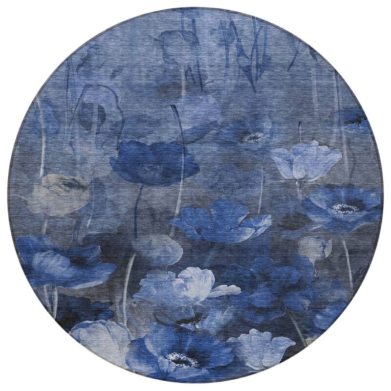 HomeRoots Floral Transitional Rectangle Outdoor Rug