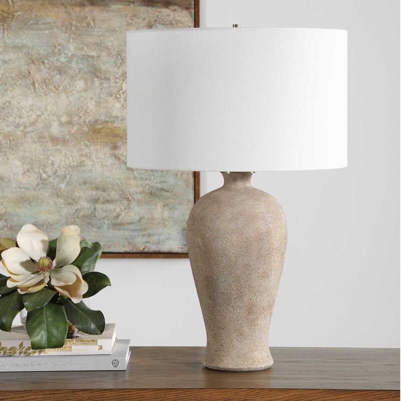 Uttermost Torres Textured Ceramic Table Lamp - 18.00" W x 30.00" H x 18.00" D