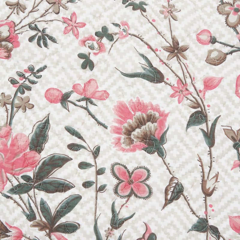 Blair Garden Cotton Quilted Rectangular Reversible Placemat Set of 6 - Set of 6