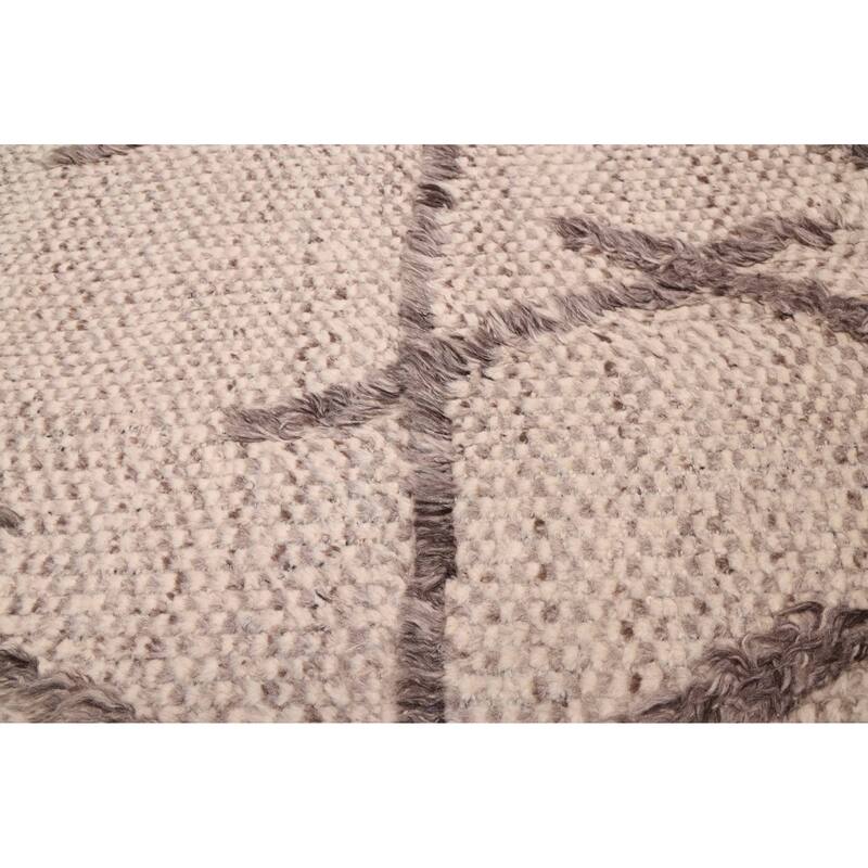 ECARPETGALLERY Hand-knotted Looma Light Grey Wool Rug - 8'0 x 10'3
