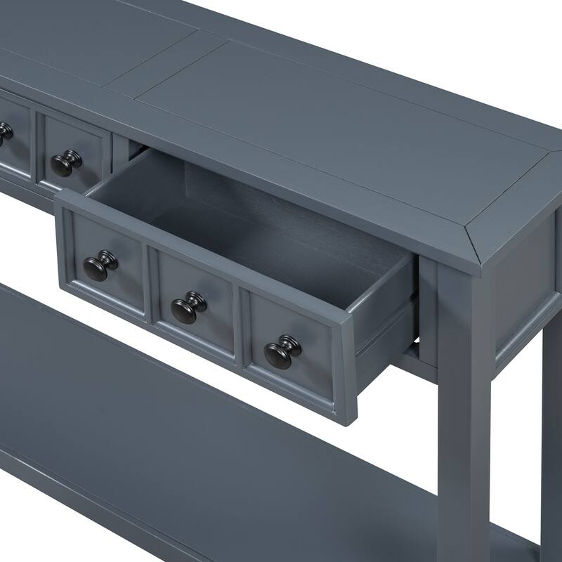 Multi-drawer entry console table
