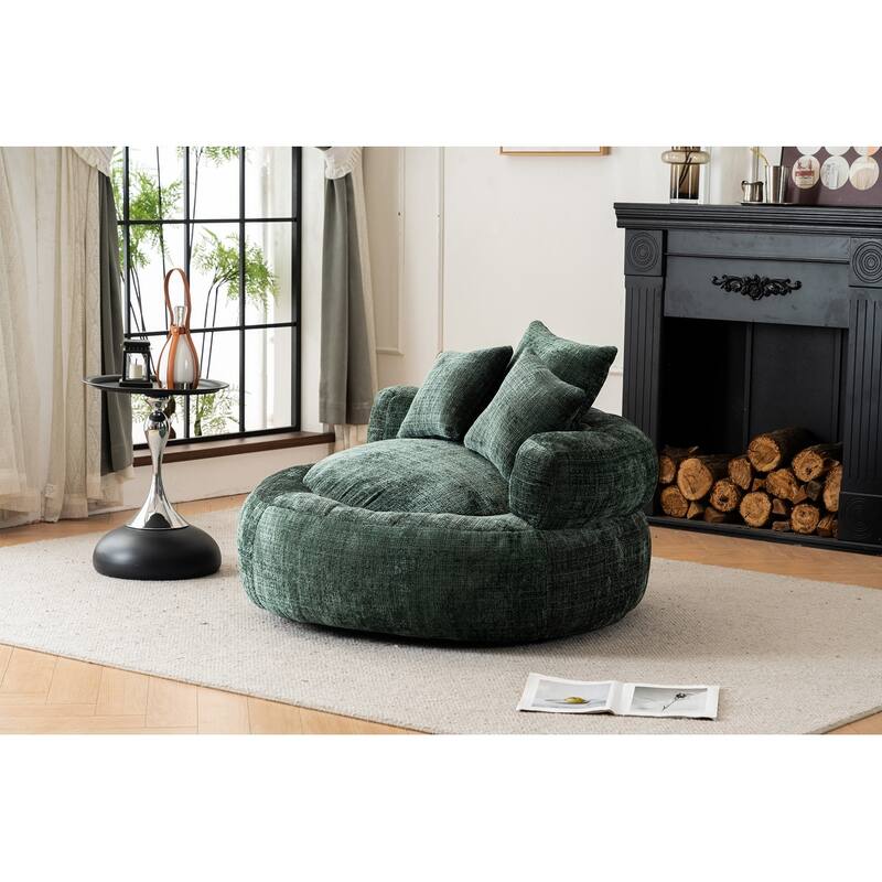 Round Bean Bag Chairs for Soft Chenille Cover