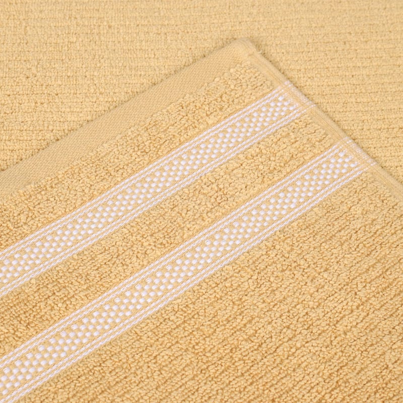 Superior Brea Zero Twist Cotton Ribbed Modern Bath Sheet Set of 2