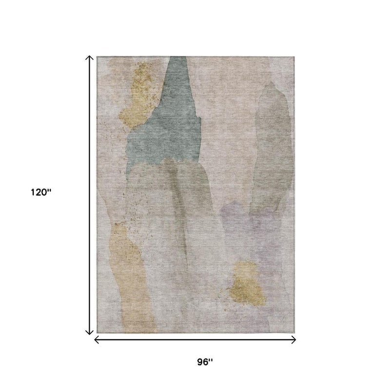 HomeRoots Abstract Transitional Rectangle Outdoor Rug