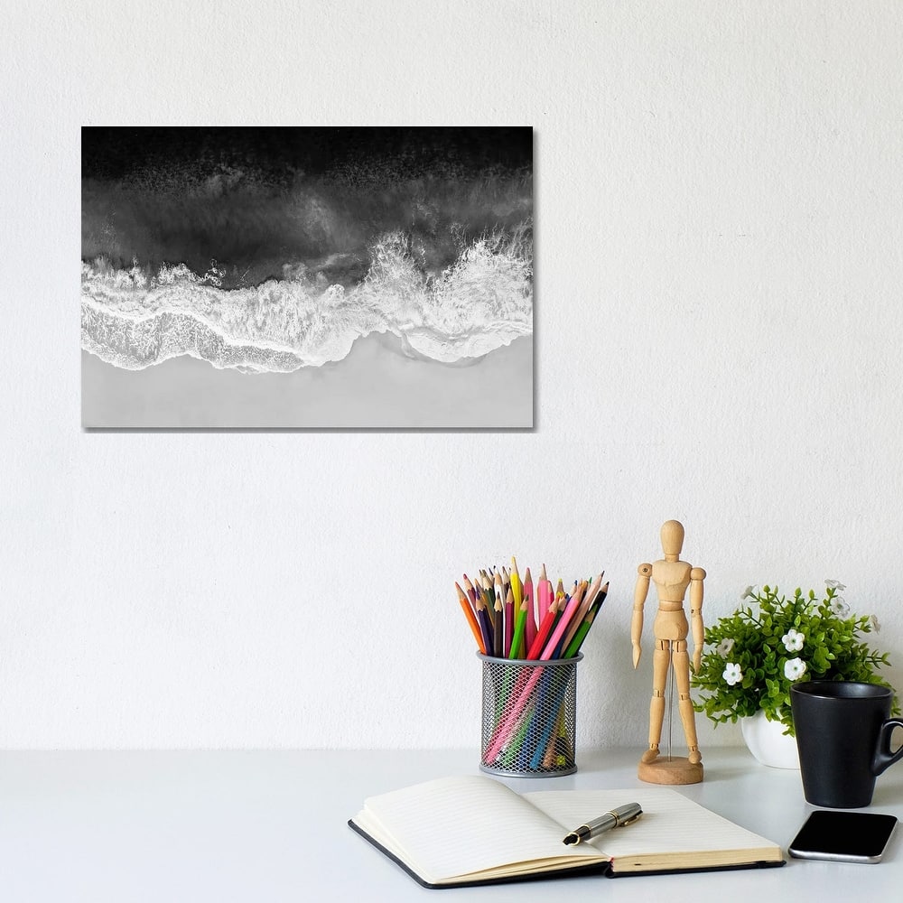 iCanvas "Waves In Black And White" by Maggie Olsen Canvas Print