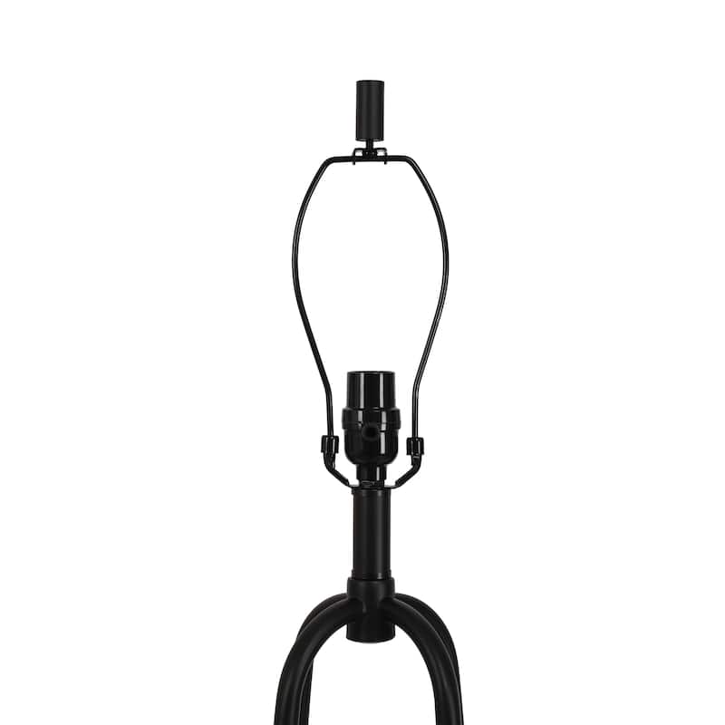 Matte Black Metal Floor Lamp with shelves