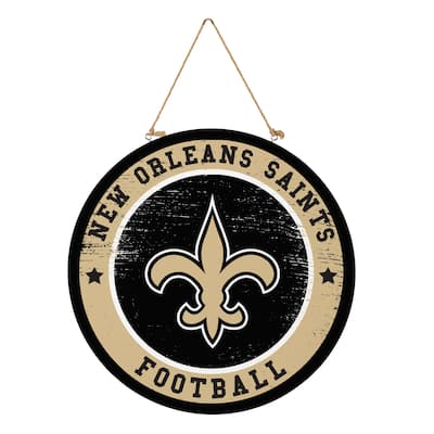 New Orleans Saints Wooden Door Decor Wall Sign - Multi-Color
