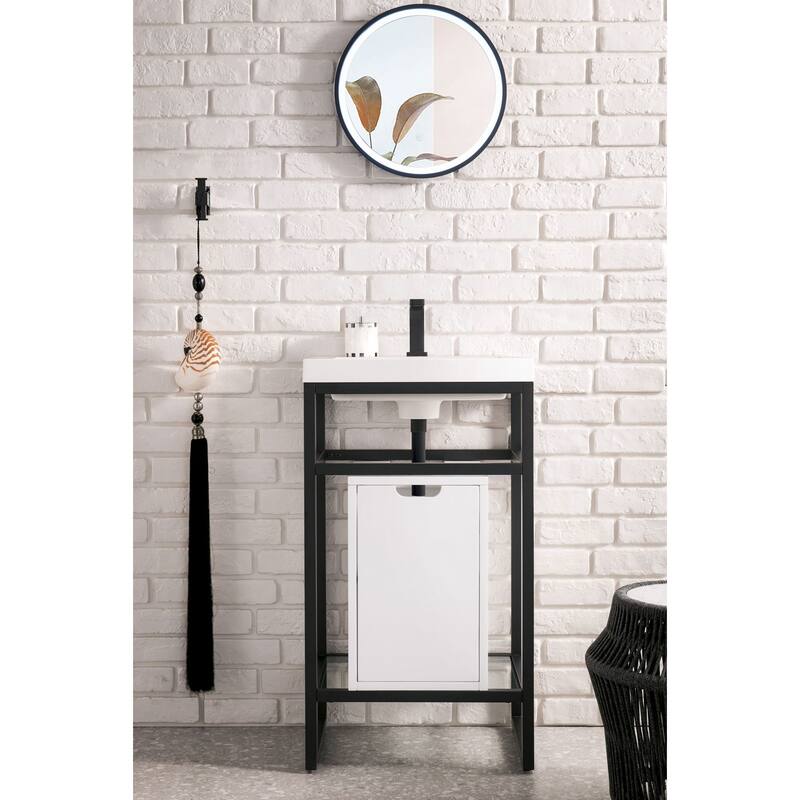 James Martin Vanities C105V20SCGWWG Boston 19-5/8" Rectangular