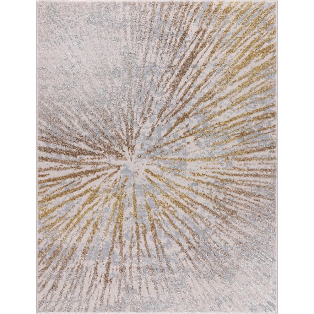 Ilios Collection Abstract Starburst Rug
