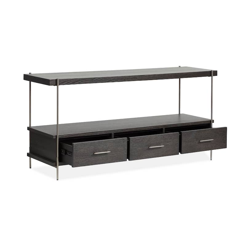Magnussen Home Spencer Dark Briarsmoke Rectangular Sofa Table - 60''W x 16''D x 28''H