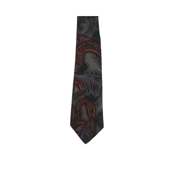 burgundy burberry tie