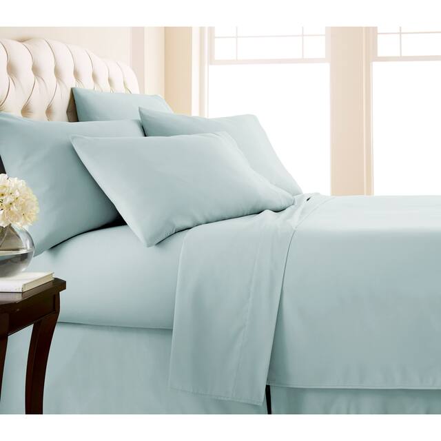 Vilano Series Extra Deep Pocket 6-piece Bed Sheet Set - Queen - Sky Blue