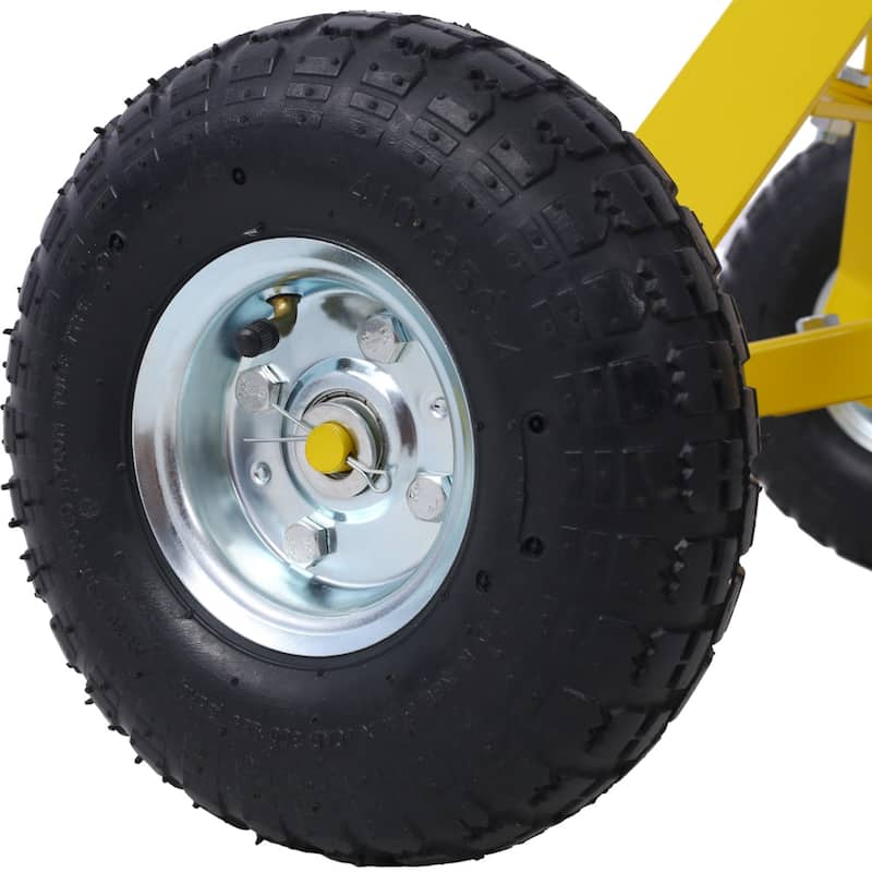 Multifunctional trailer dolly with 10-inch pneumatic tires, 600 lbs capacity