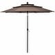 preview thumbnail 34 of 56, Gymax 10ft 3 Tier Patio Market Umbrella Aluminum Sunshade Shelter