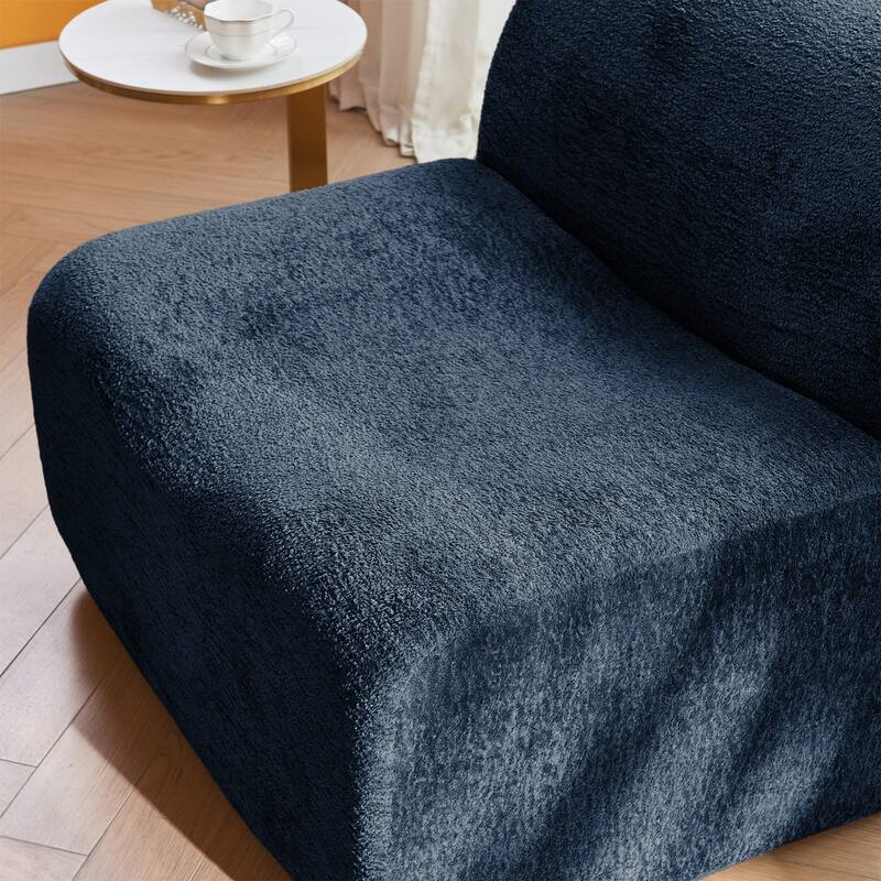 Comfortable and Space-Saving Single Foam Compression Sofa Chair with Footrest + Pillow